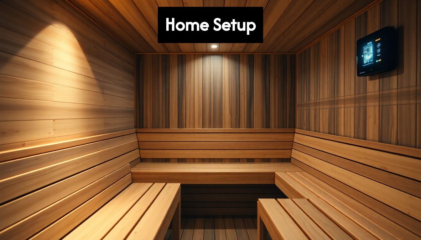 Modern interior of a home sauna