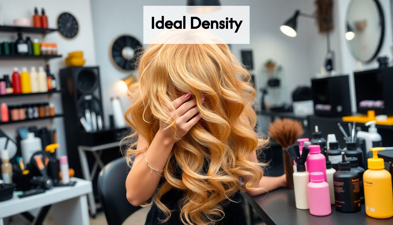 Stylist working with a wig