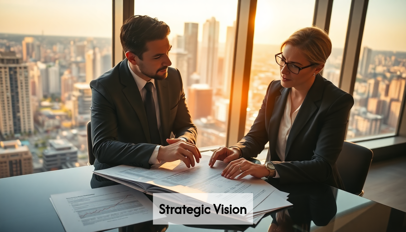 business professionals discussing partnership