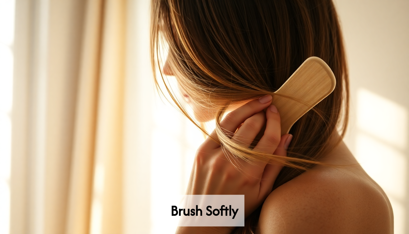 Gentle hair brushing