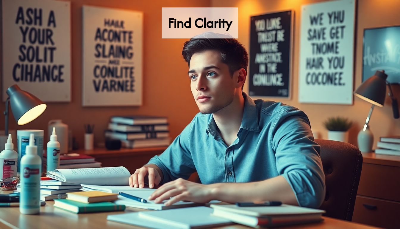 Teenage boy thinking about hair loss