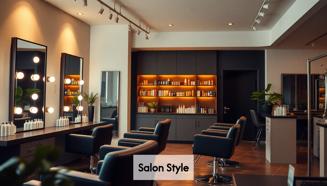 Stylish salon interior