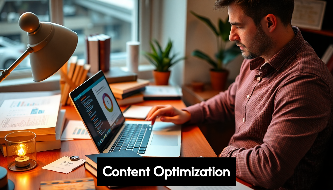 Person working on content optimization