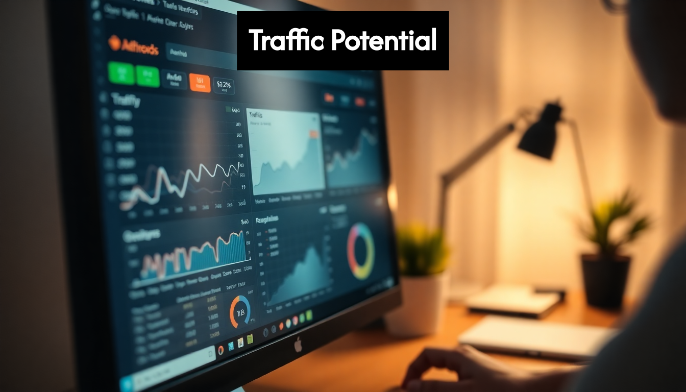 Ahrefs traffic metrics interface