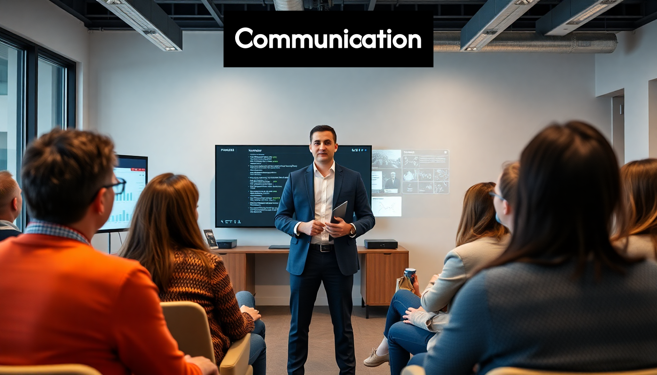 Project manager presenting to stakeholders