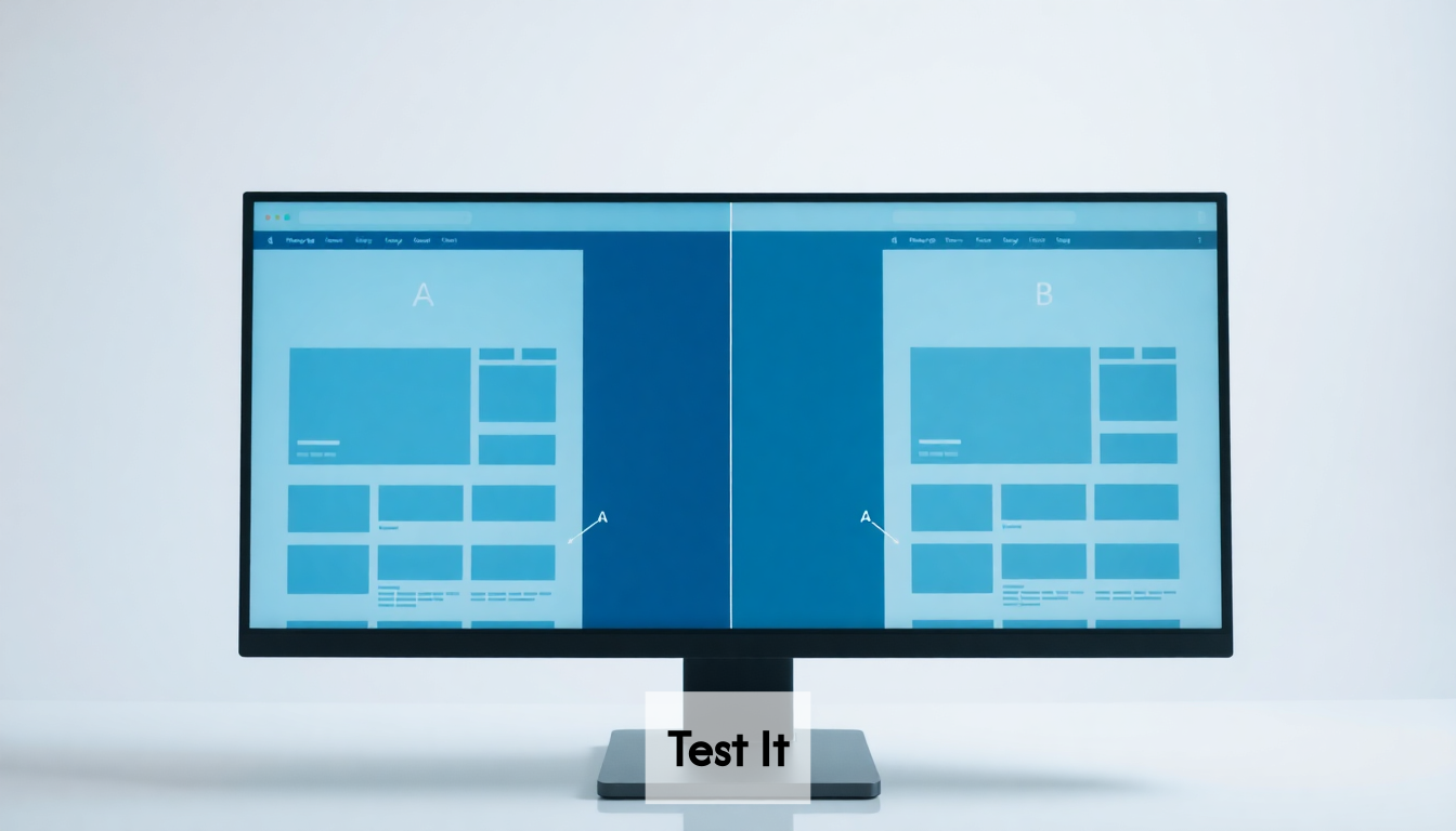 Visual representation of A/B testing comparison.