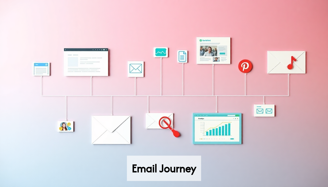 Timeline showing evolution of email marketing