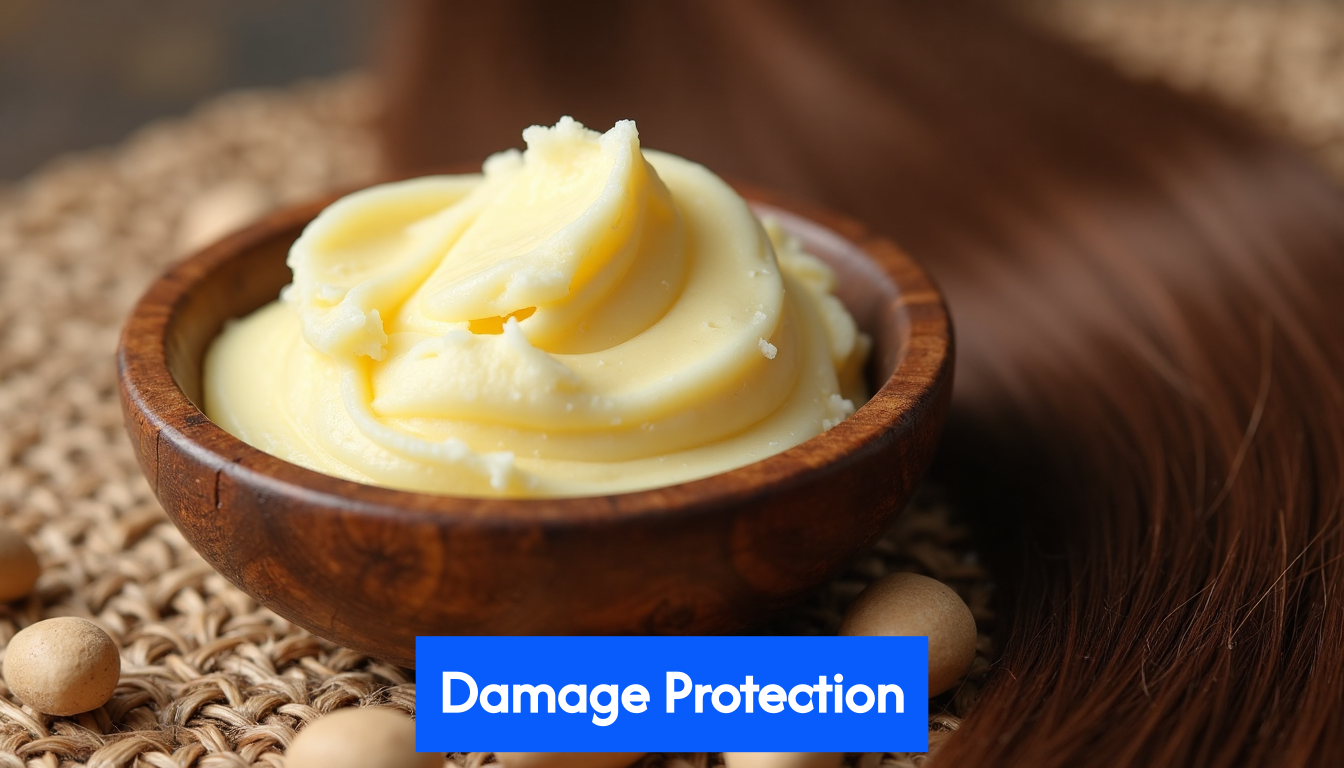 Unrefined shea butter and healthy hair strands