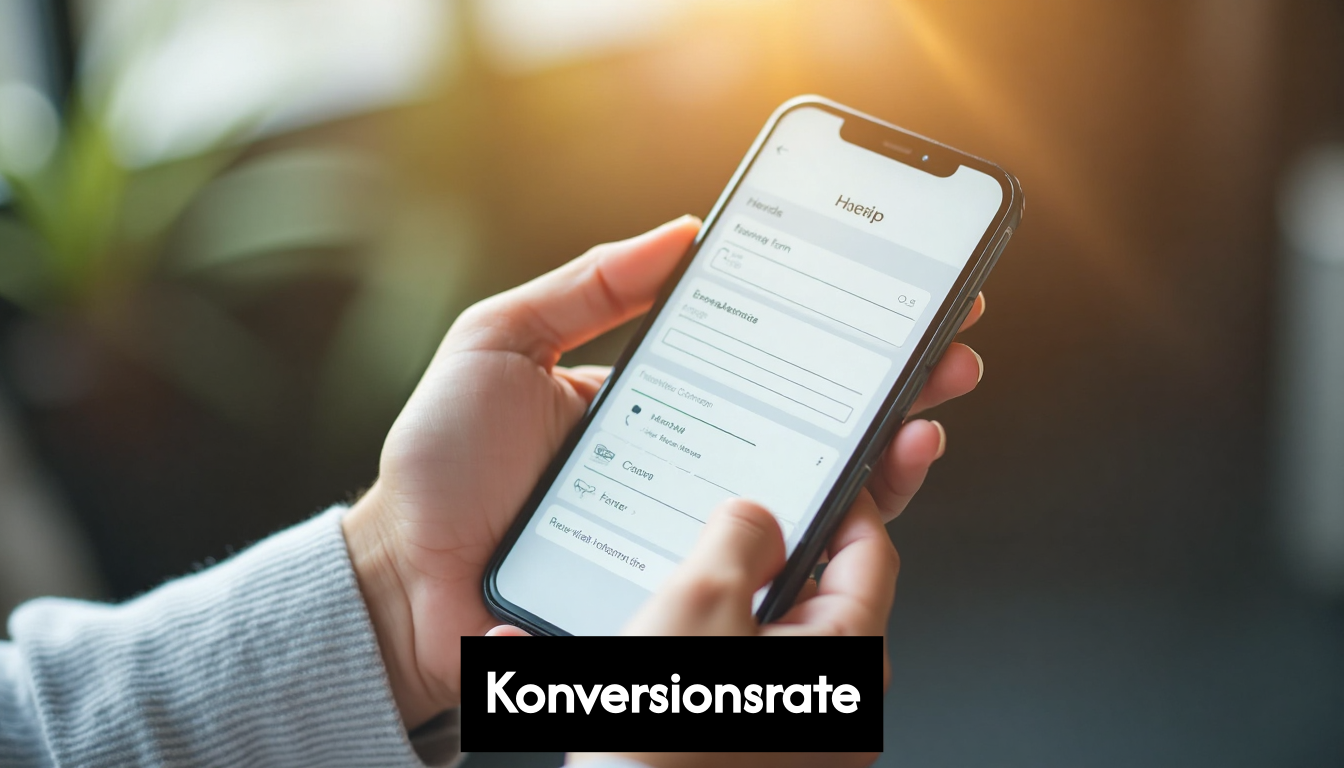 User completing online form on smartphone
