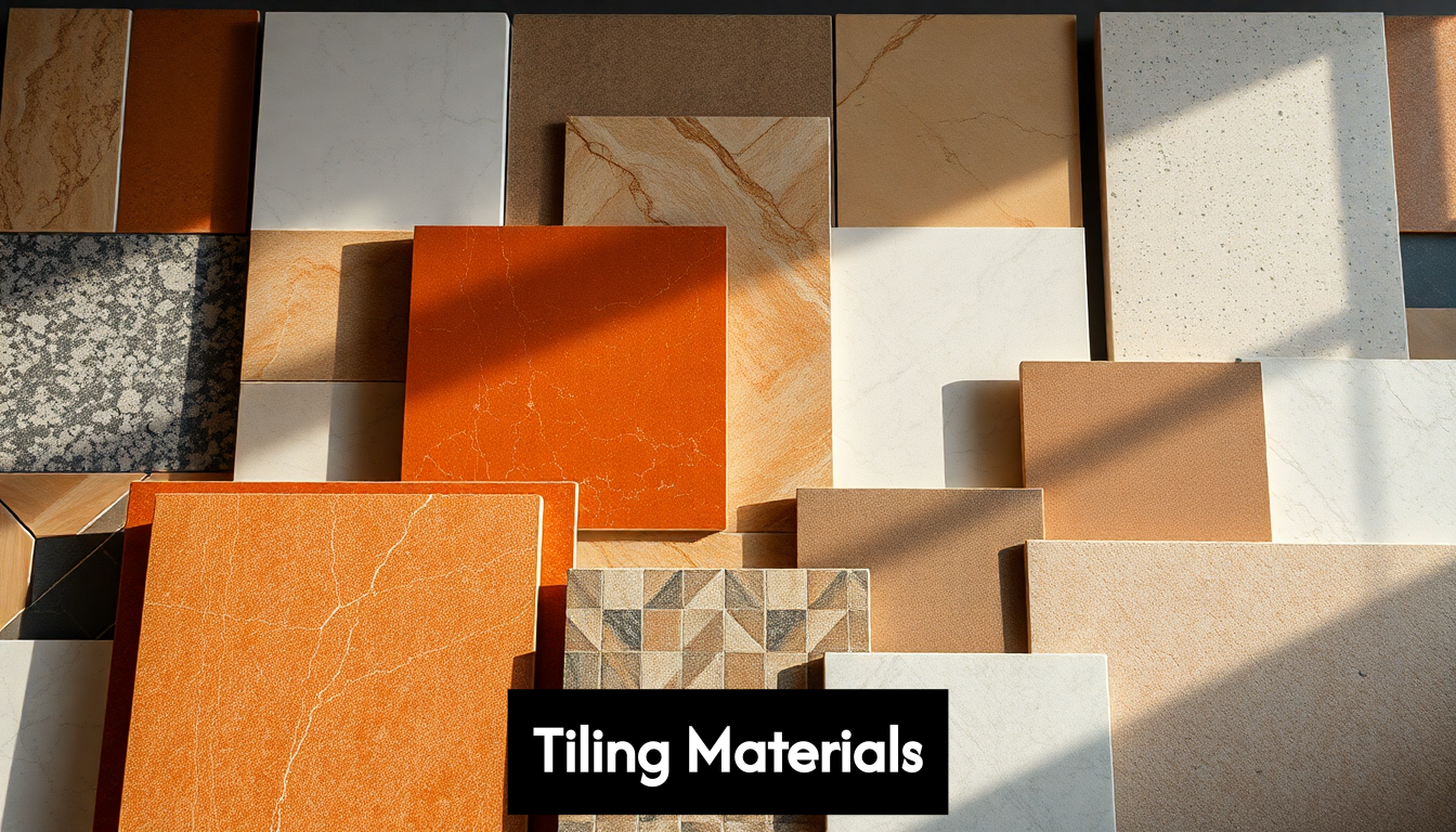 Various tile materials for flooring