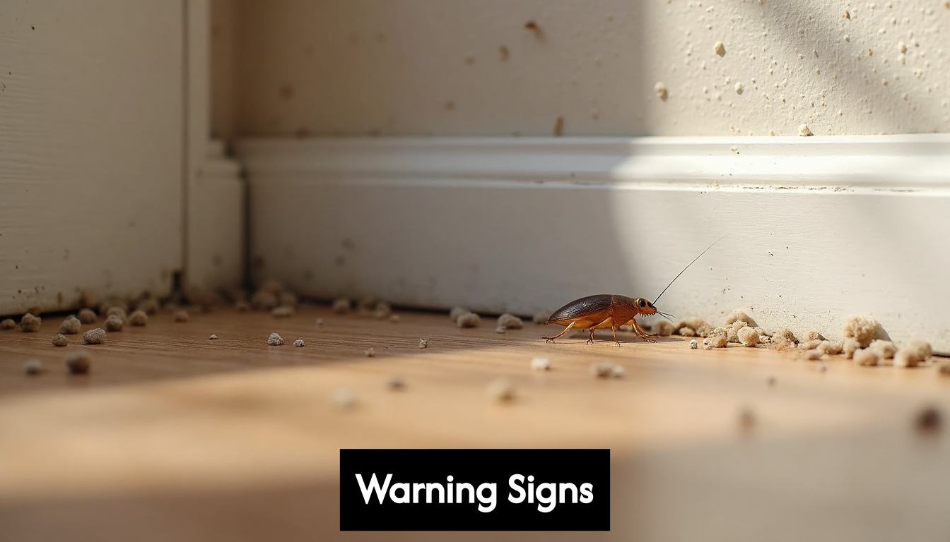 Visible droppings and pests in a home
