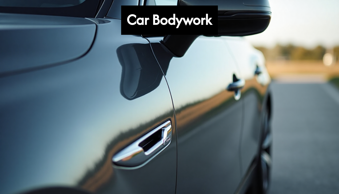 Well-maintained modern car body panels