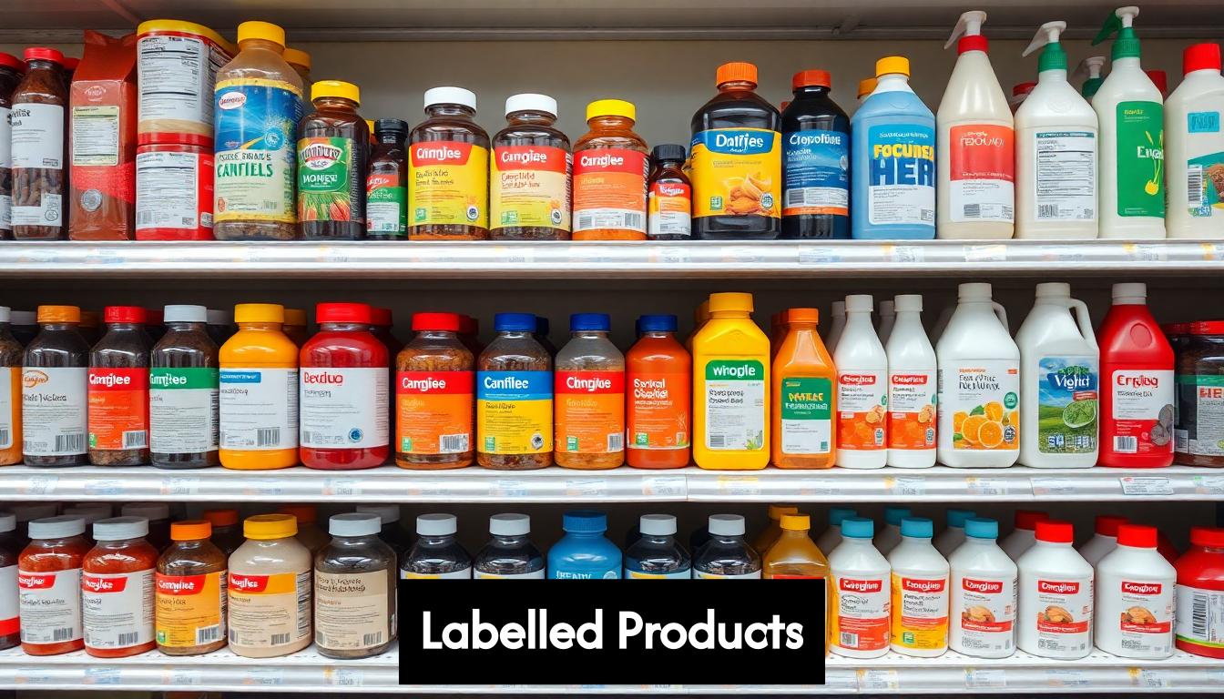 Diverse labelled products