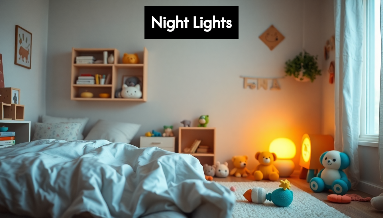 Warm night light in a children's bedroom