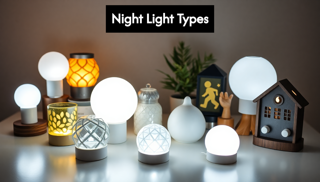 Different types of night lights