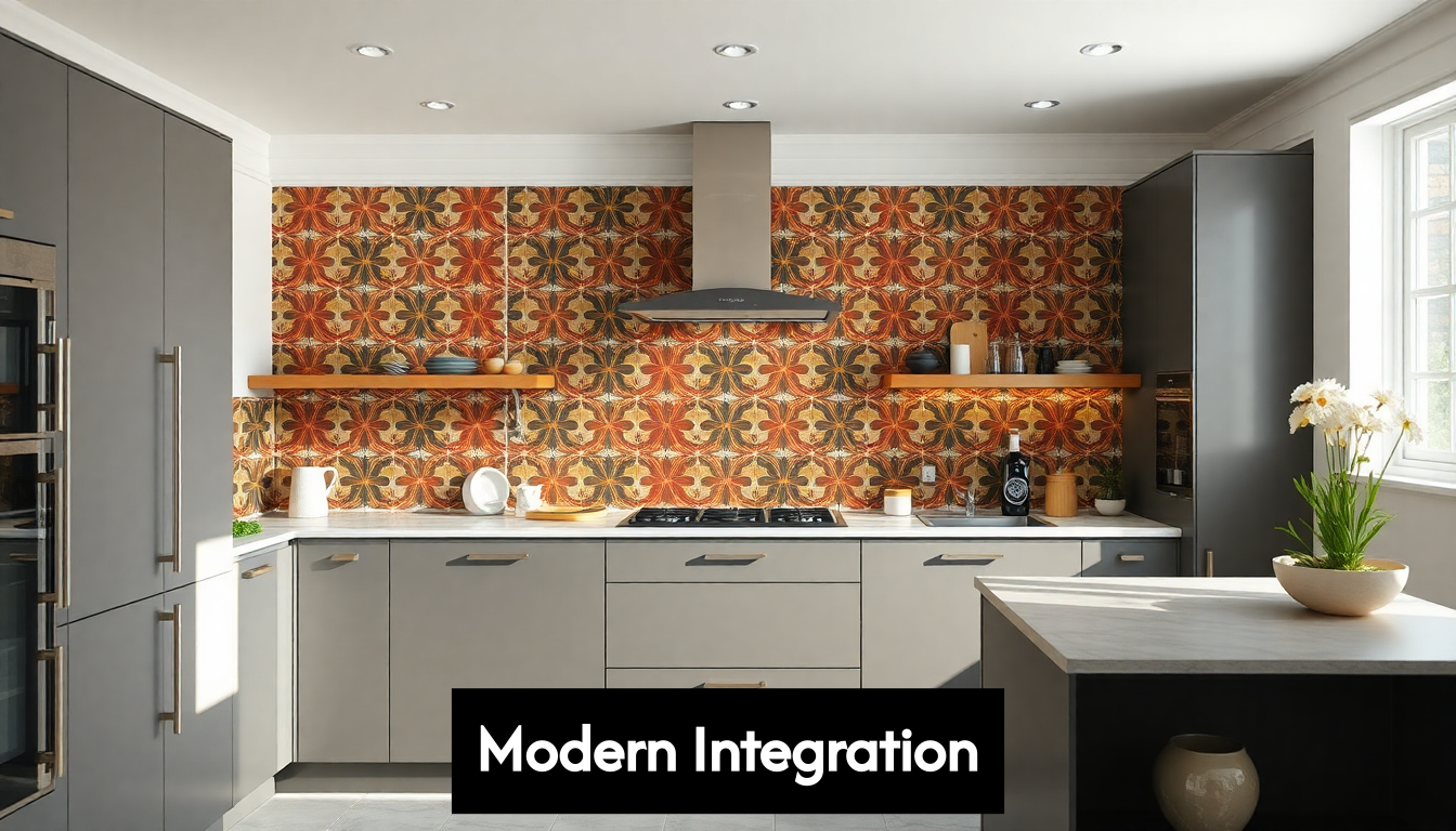 Modern home with Victorian tiles