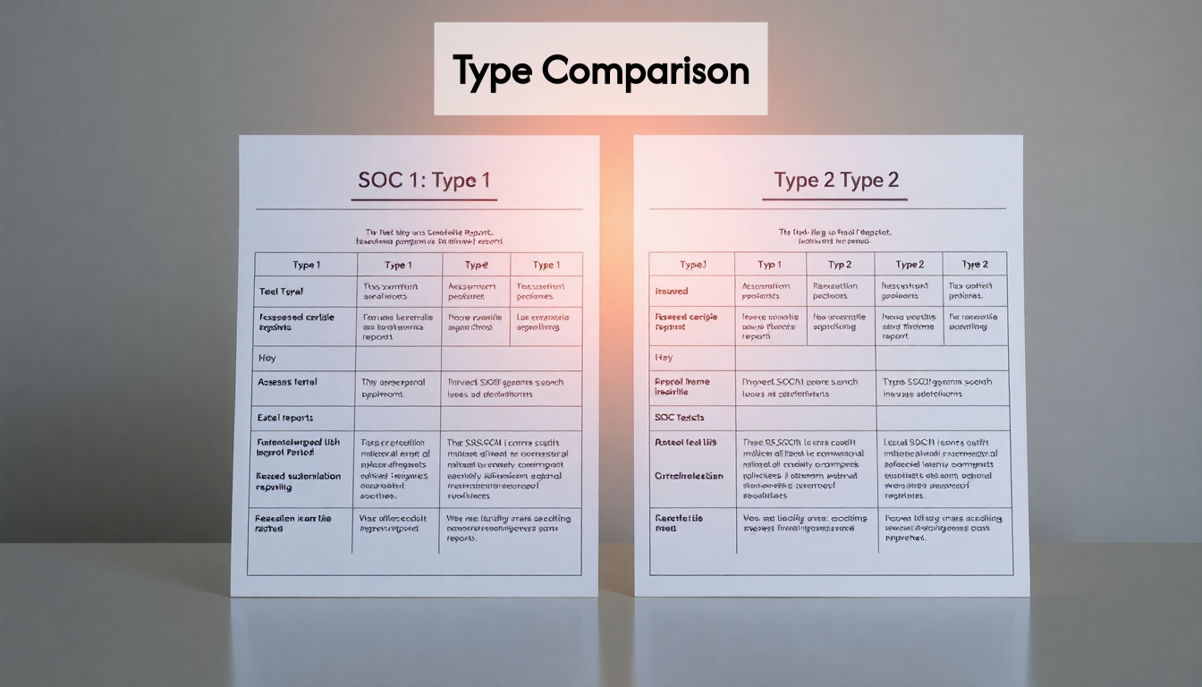 Comparison of SOC 1 Type 1 and 2 reports