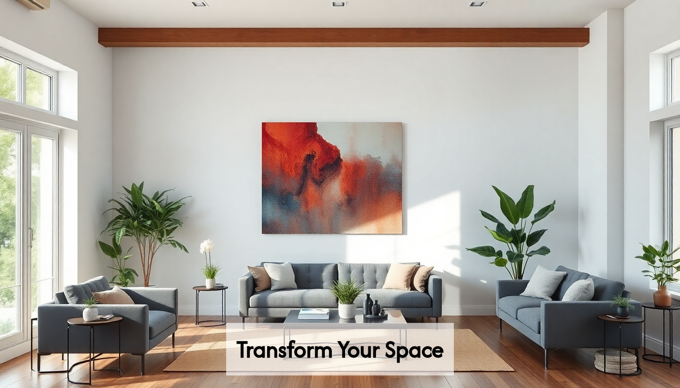 Canvas art in living room