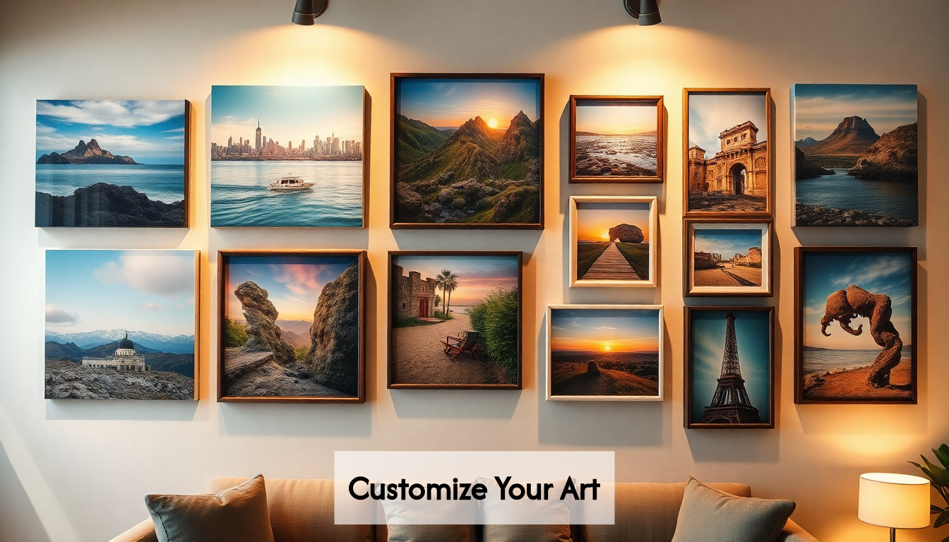 Customizable canvas prints