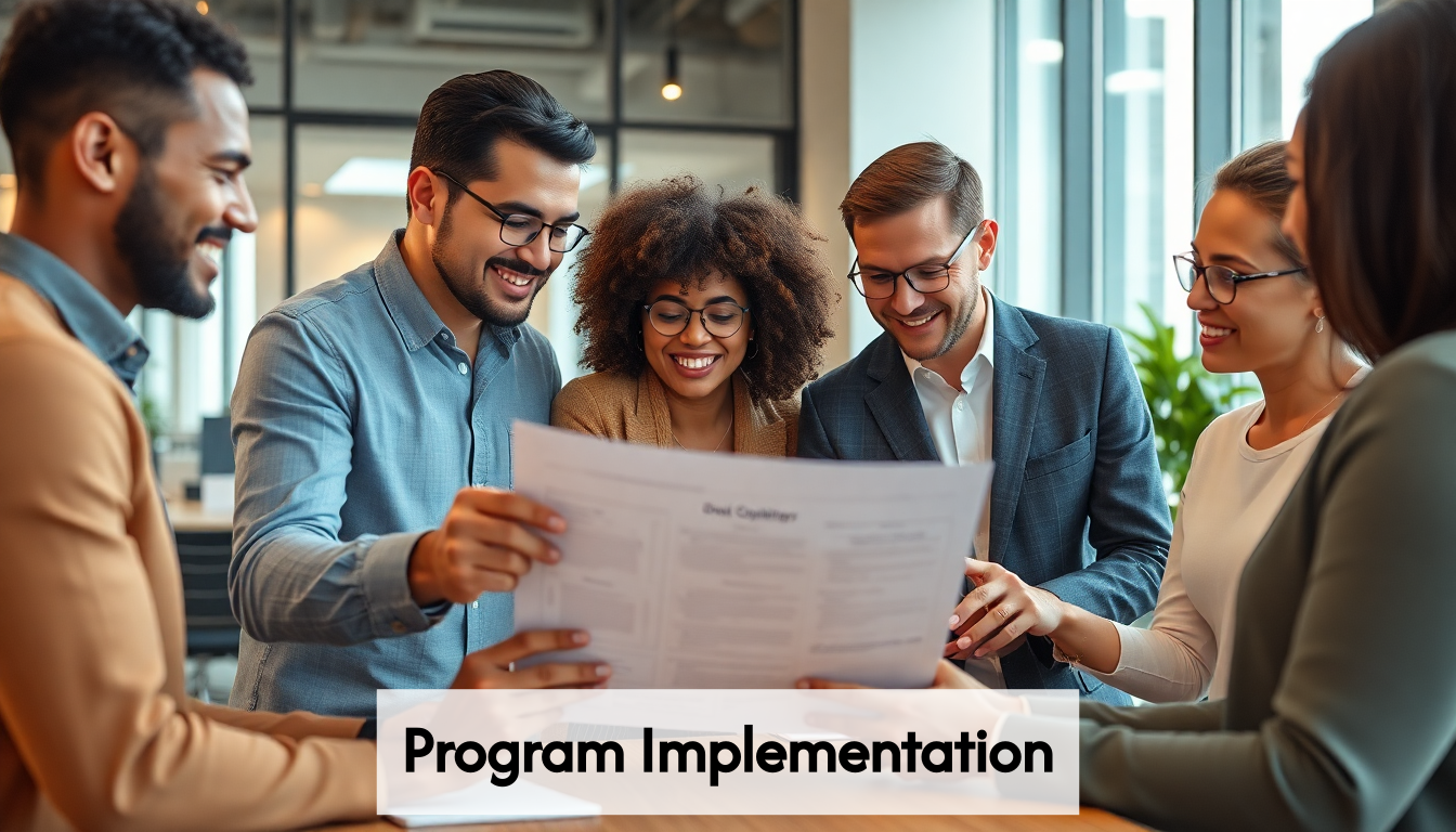 Team discussing compliance strategy