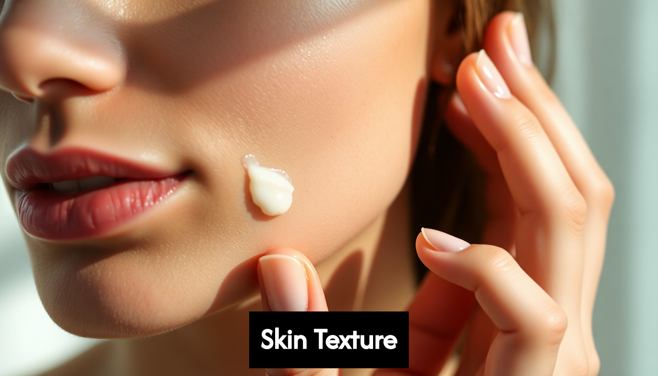 Applying retinol serum on face