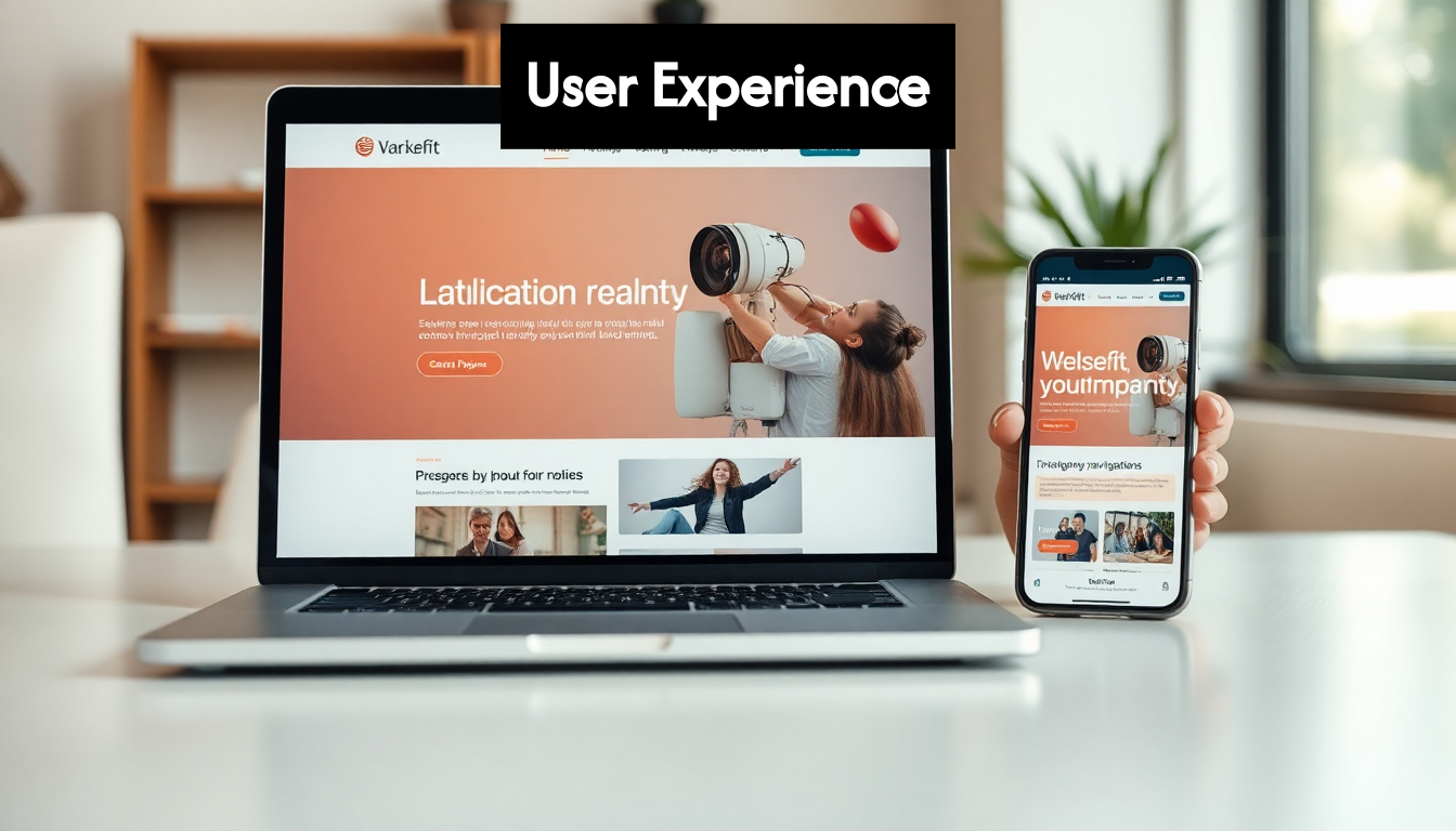 Visual of a user-friendly website on devices.