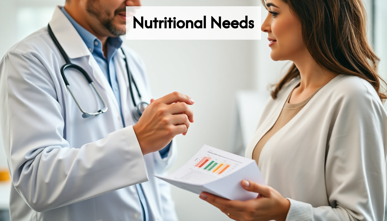 Healthcare professional assessing nutrition