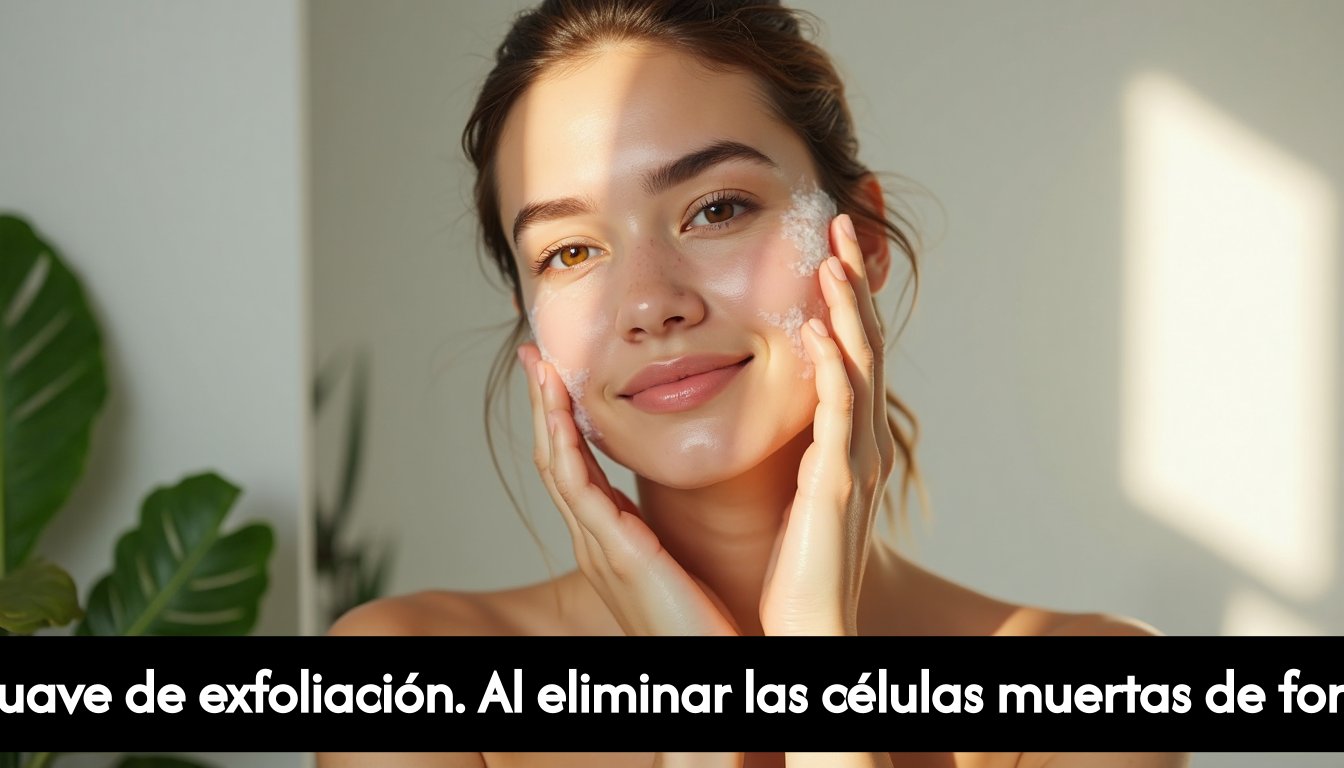 Woman practicing natural skin exfoliation at sink