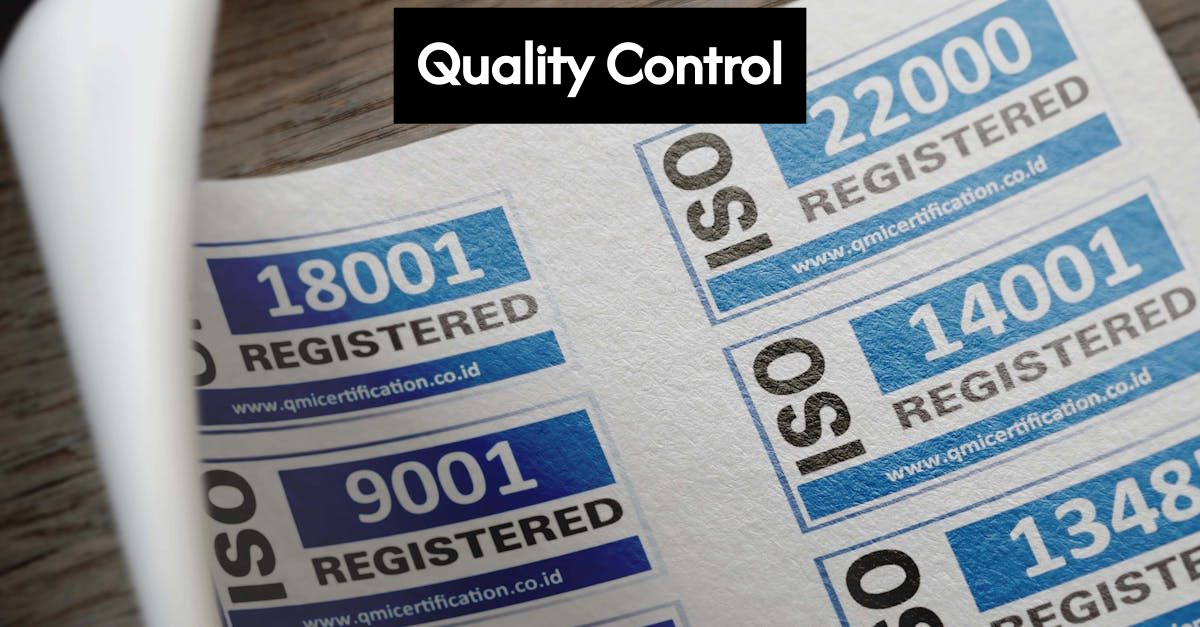 Workers and machines inspecting product labels
