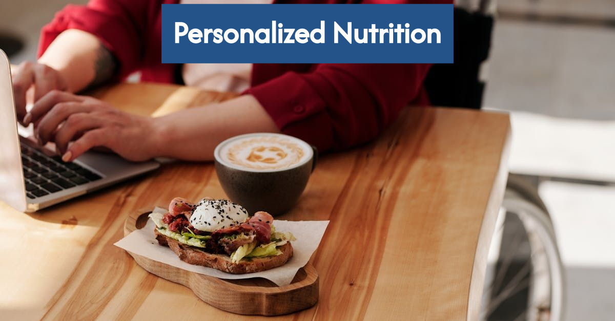 Young person tracking nutrition with smartphone