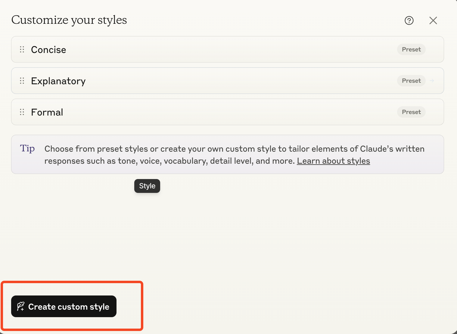 Navigate to Customize ChatGPT