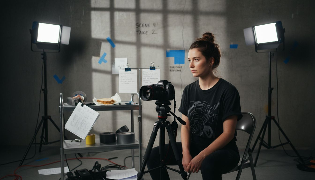 Director preparing effective video ad hook