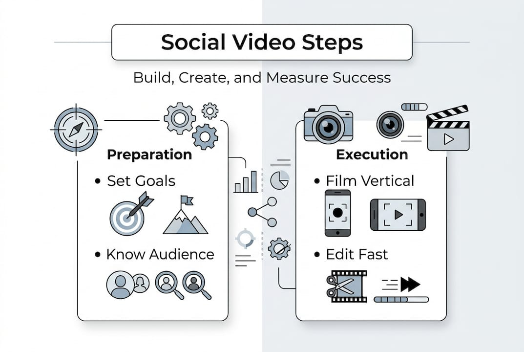 Infographic summarizes social video marketing steps