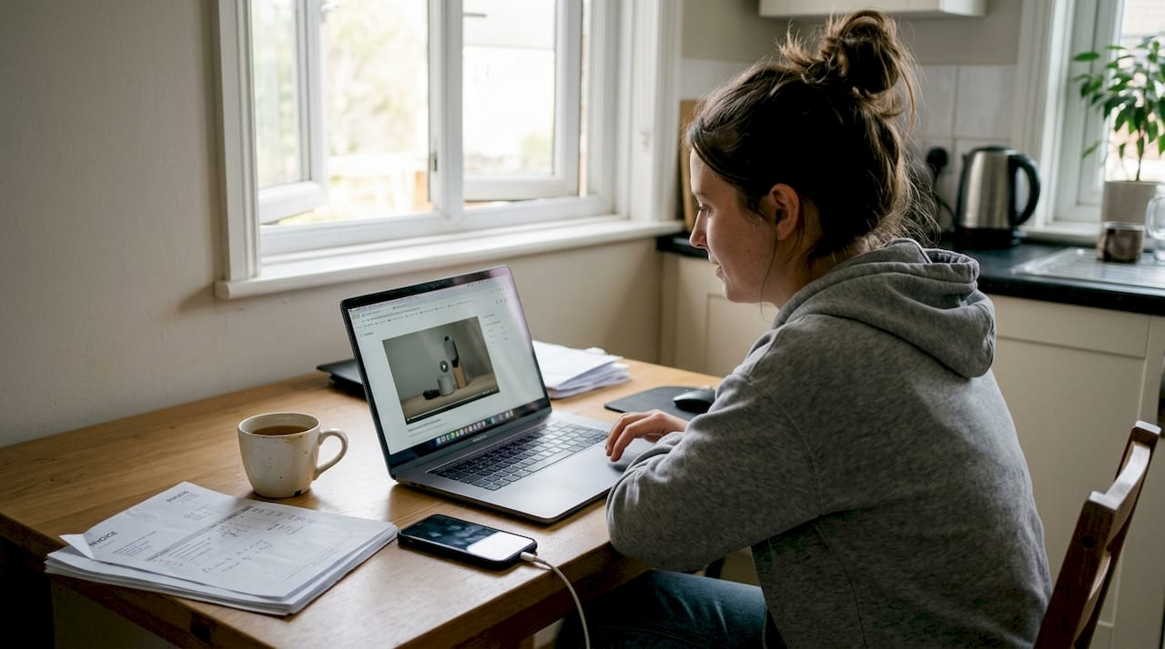 Specialist updating product page with video ad