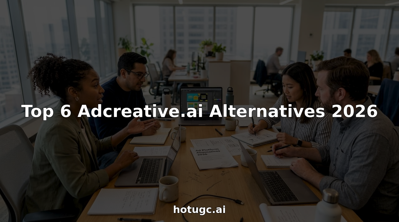 Marketing team discussing ad creative alternatives