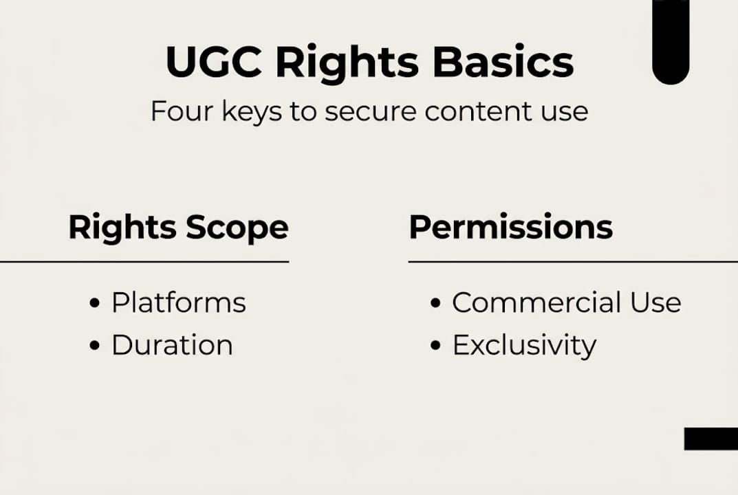 Infographic of UGC rights components