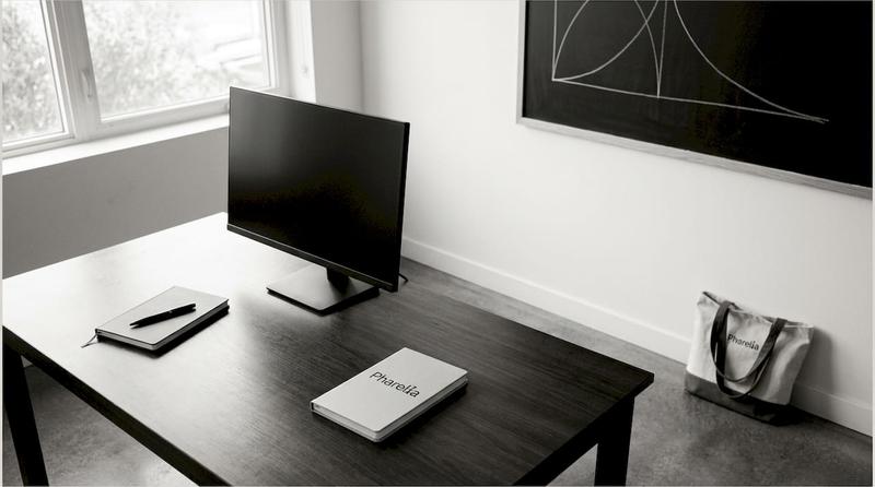 Espace de travail épuré dédié au SEO pour les petites entreprises, sans personnel.