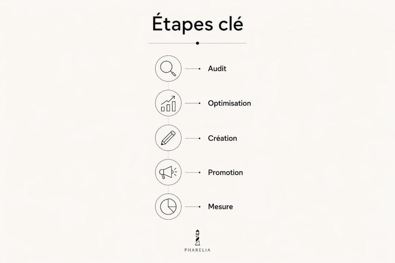 Les grandes étapes du marketing digital pour les PME en un coup d’œil