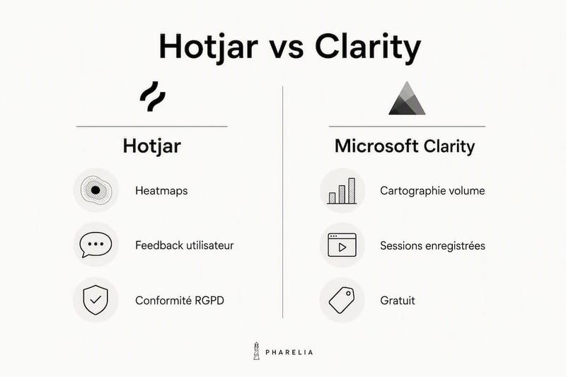 Comparatif visuel entre Hotjar et Microsoft Clarity : quelle solution choisir pour les TPE et PME ?