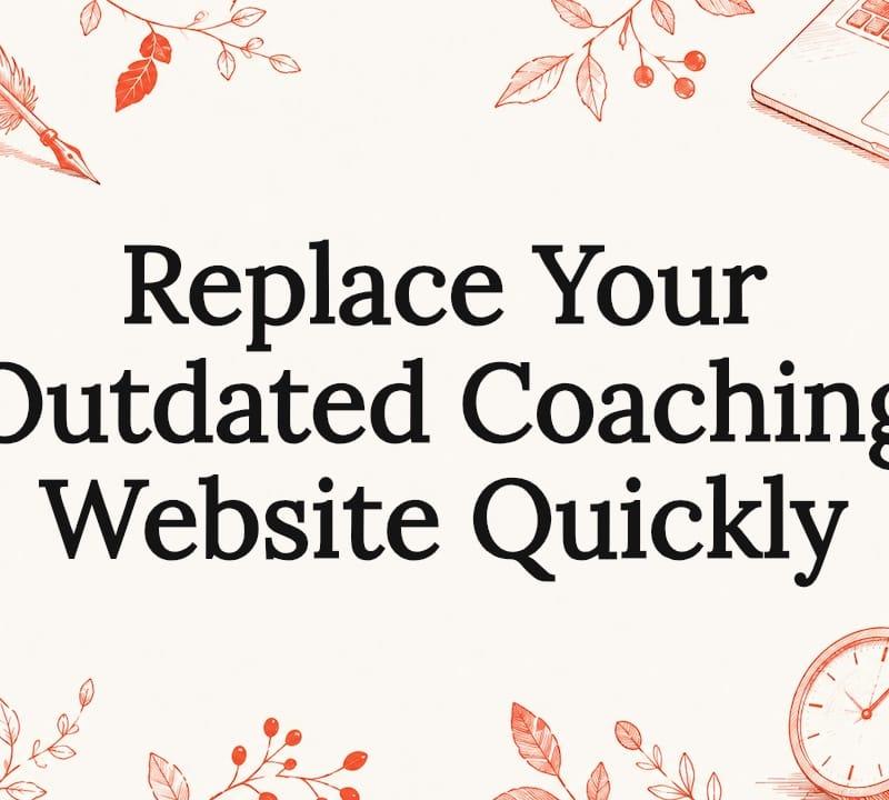Replace outdated coaching website with modern conversion-focused design Replace outdated coaching website with modern conversion-focused design