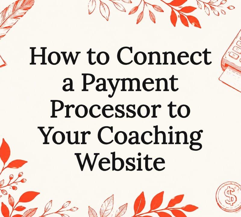 Decorative title card with payment processor motif Decorative title card with payment processor motif