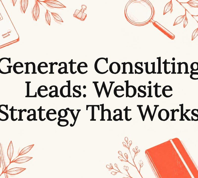 Consulting lead generation website strategy guide cover Consulting lead generation website strategy guide cover