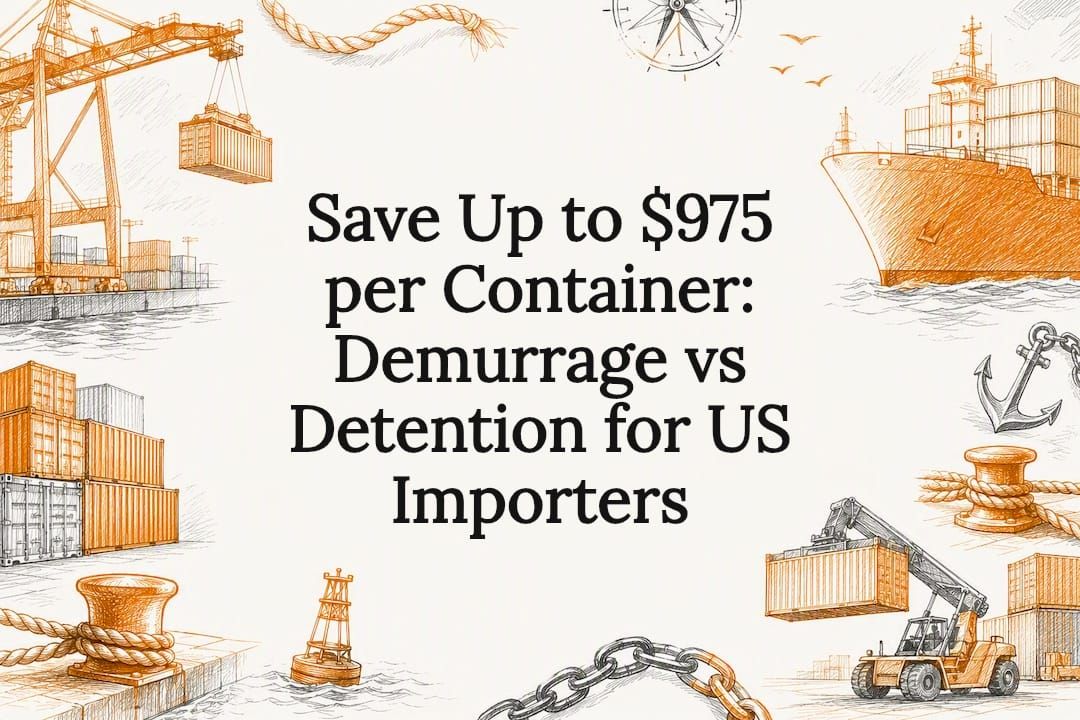 Save Up to $975 per Container: Demurrage vs Detention for US Importers