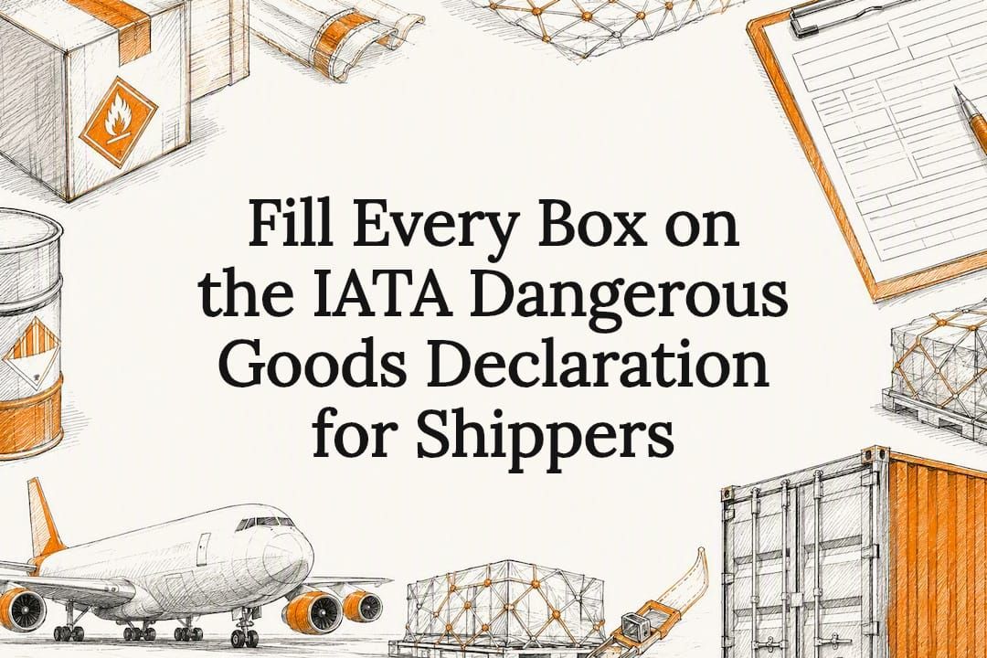Fill Every Box on the IATA Dangerous Goods Declaration for Shippers