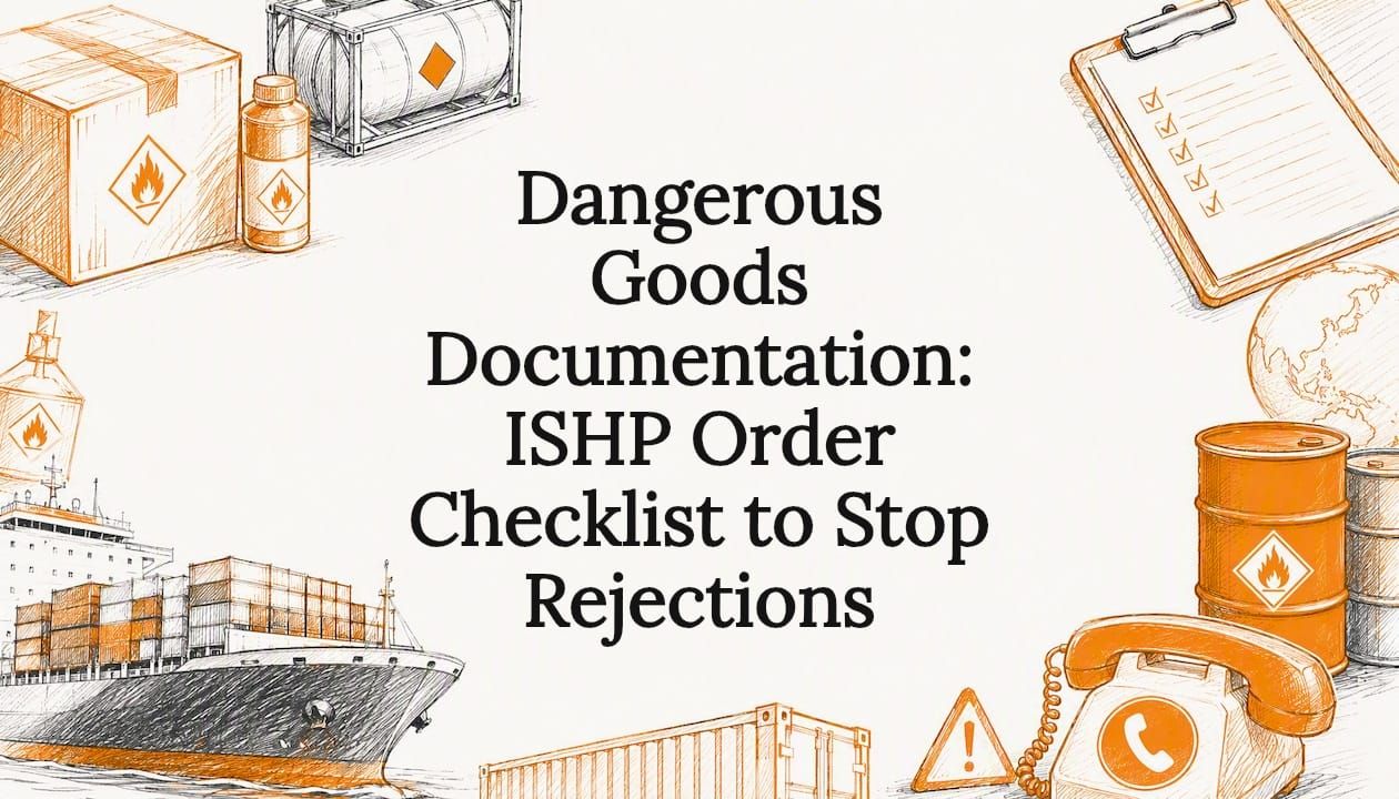 Dangerous Goods Documentation: ISHP Order Checklist to Stop Rejections