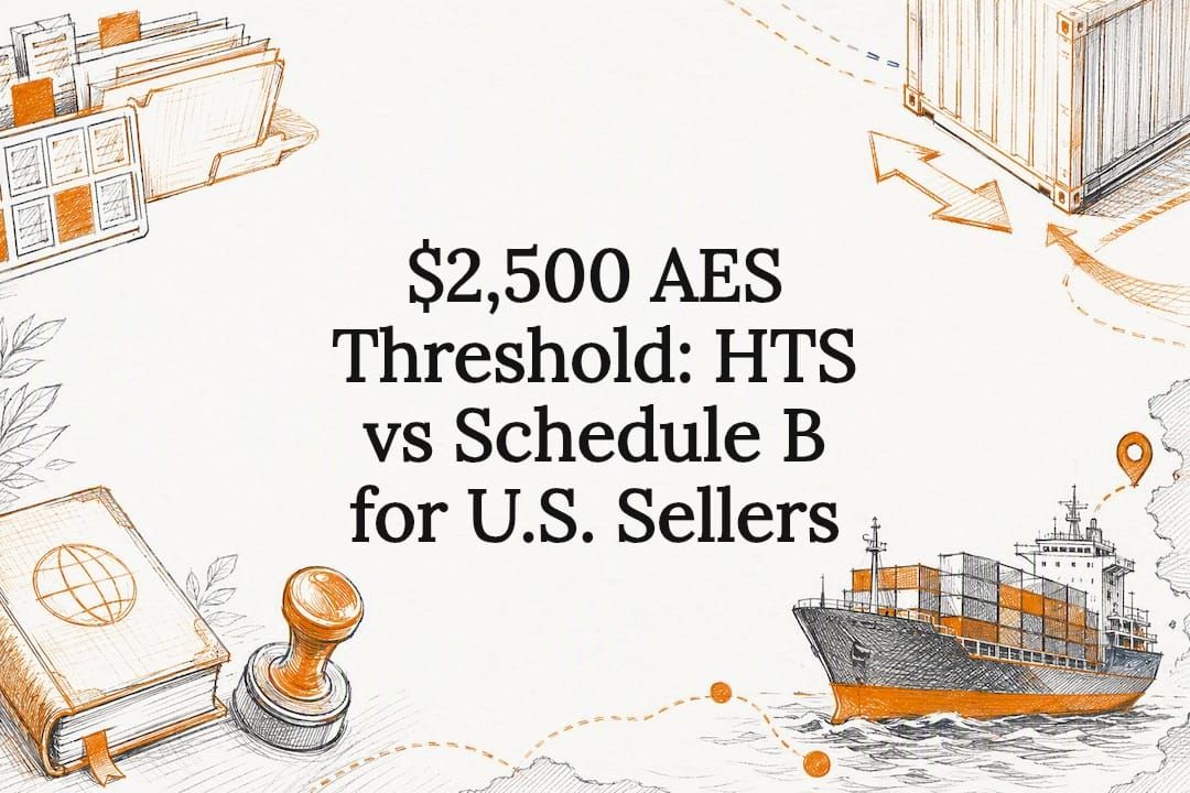 $2,500 AES Threshold: HTS vs Schedule B for U.S. Sellers