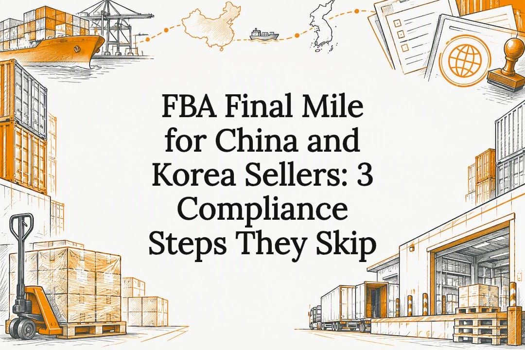 FBA Final Mile for China and Korea Sellers: 3 Compliance Steps They Skip