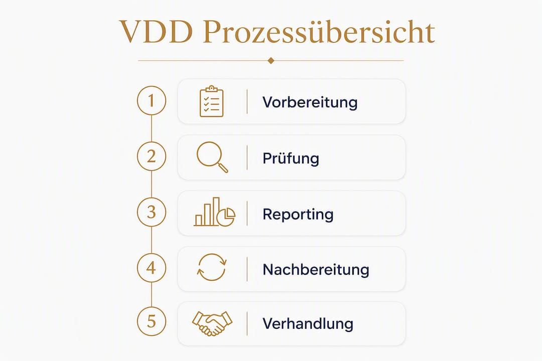 Übersichtsgrafik zu den einzelnen Schritten im VDD-Prozess