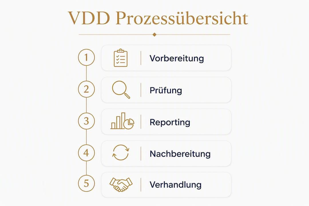 Übersichtsgrafik zu den einzelnen Schritten im VDD-Prozess