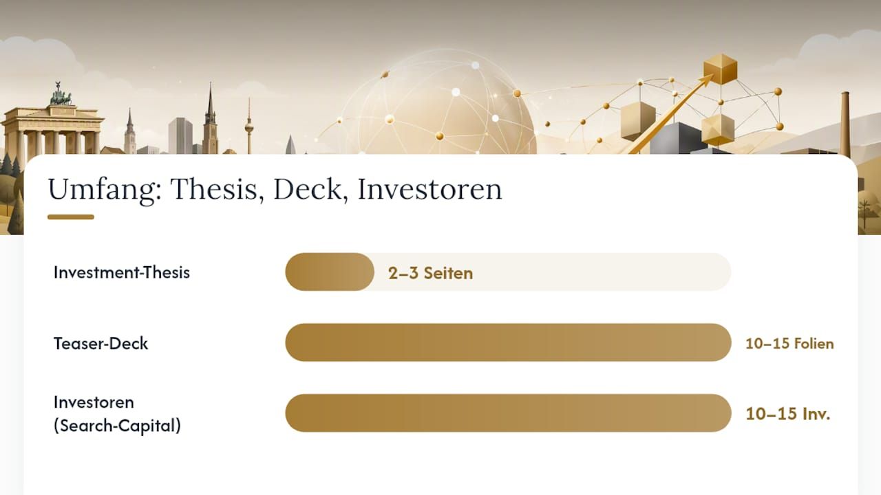 Wie wird man Searcher? Finanzierung, Investorensuche und erste Schritte — overview diagram